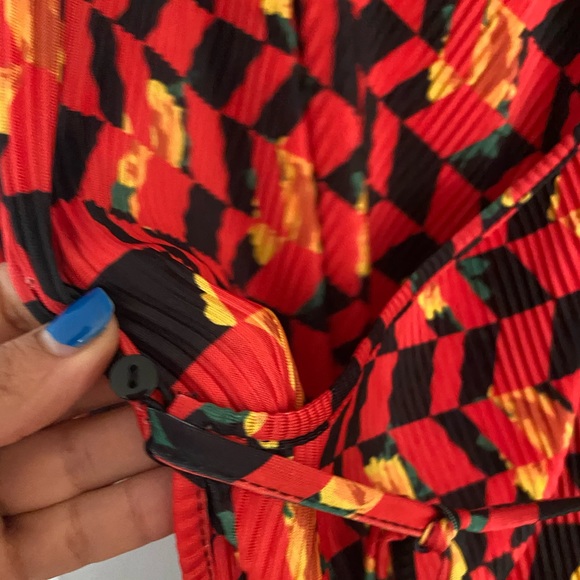 ZARA Geometric Floral Wrap Dress - Picture 11 of 15